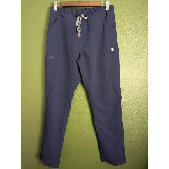 FIGS Technical Collection Women Scrub Pants medium Blue Front Stretch Livingston - Picture 1 of 6